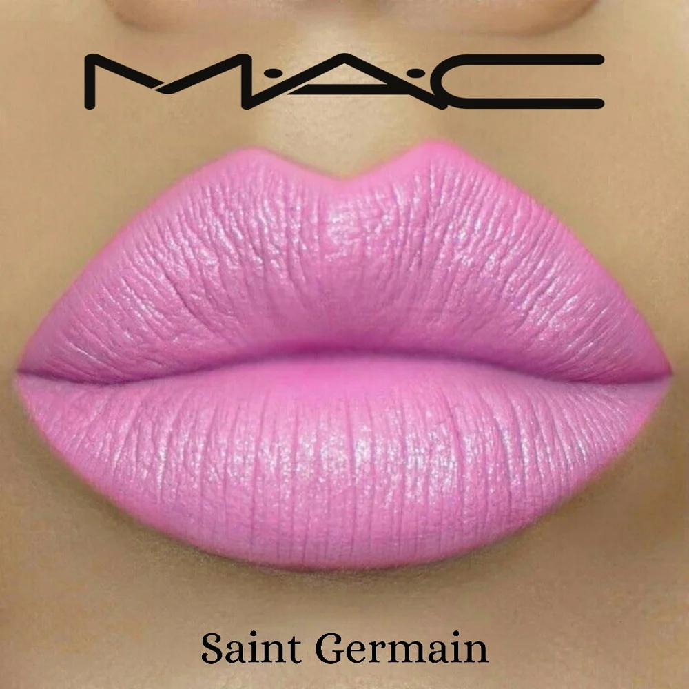MAC 🩷 M·A·Cximal Sleek Satin Lipstick - Saint Germain - Clean Pastel Pin - Picture 3 of 7